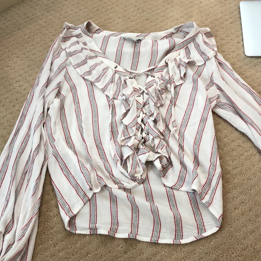 cute lace up top